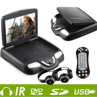 Black 12 1 Flip Down HD Car DVD CD FM TV Player Sony Lens 32bit Games 