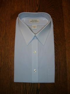 Vtg Arrow Bradstreet SS Blue Dress Shirt 16 1 2 Tall L