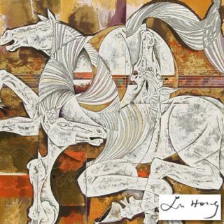 Equus by Lu Hong Signed Serigraph Deluxe Rice Paper