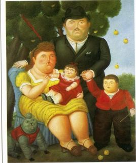 Fernando Botero Postcard 1994 Exhibition in Buenos Aires Una Familia 