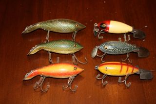 Heddon Tadpolly and Go Deeper Crab Lot of 6 RARE Color