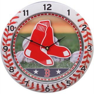 Boston Red Sox MLB Baseball Game Time Series Round Wall Clock