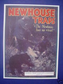 1925 Newhouse Bear Trap Trapping Lititz PA Advertising
