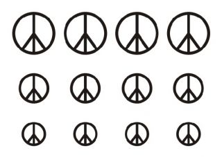 New Fashion Peace Symbol Chinese Character Love Temporary Tattoo Skin 