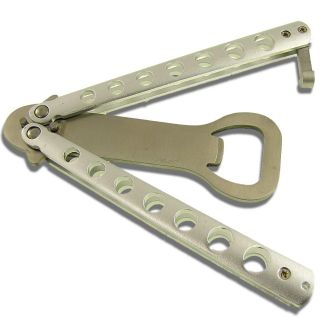   Trainer Practice Balisong Butterfly Knife Bottle Opener Dull