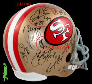 2012 San Francisco 49ers Team Signed F s Football Helmet Randy Moss 
