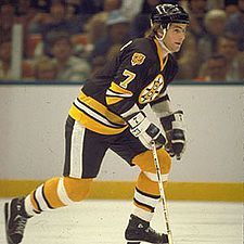 Ray Bourque , shown in 1981 and before switching to his familiar No 