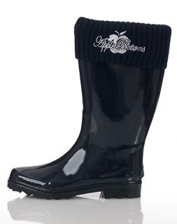 COZY_navy_apple_bottoms_solid_rain_boot1