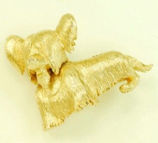 Boucher Signed Skye Terrier Des 8170P Brooch VG Cond Visit Our Store 