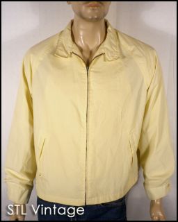 Vtg 60s Campus Superb Pastel Yellow Harrington Jacket Mod Talon Zip 