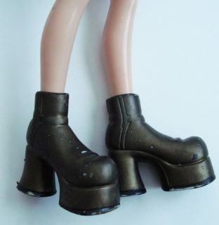 Bronze Ankle Boots High Heels Bratz Doll Shoes
