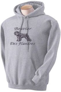 Bouvier Des Flandres Herding Dog Silhouette Embroidered Sweatshirt s M 