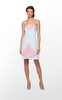   Lilly Pulitzer Blue Jo Jo Embroidered Bowen Dress Size 0   Retail $268