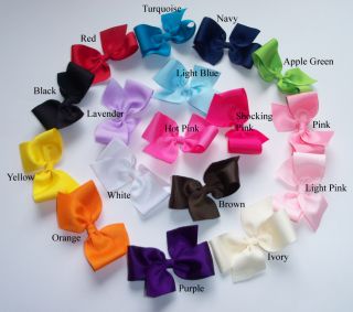   Boutique Hair Bows 4 wide Infant toddler Classic Hairbows Hair Bows