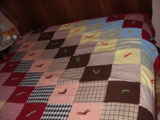 nice old hand tied block quilt