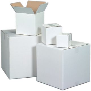 8x8x8 White Cardboard Packing Shipping Corrugated Boxes Qty 25 on Sale 
