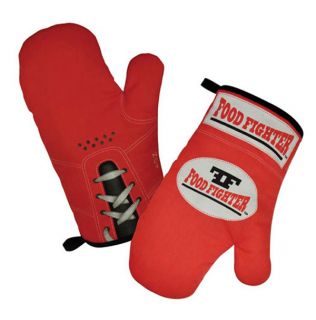 Red Boxing Gloves Oven Mitt Set of 2 Mitts Hot Stove Pot Holder Oven 