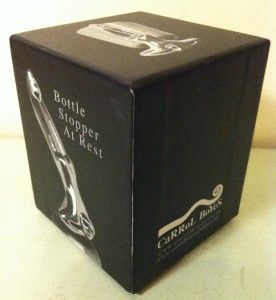 CARROL BOYES WINE STOPPER. UNUSED IN BOX. FUN PIECE FROM SOUTH AFRICA 