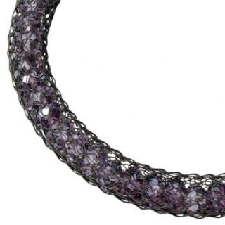   Jewellery Fiorelli Hematite & Amethyst Crystal Popcorn Bracelet