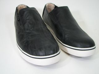 UGG Bracken Sneaker 3110 Mens Sz 9 Oiled Waxed Black Leather Slip on $ 