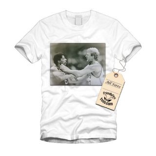 Dr J Larry Bird Fight Classic Poster T Shirt