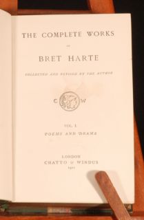 1890 1913 10VOL Works of Bret Harte American Interest