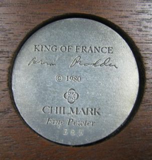 Chilmark King of France Fine Pewter Sculpture 1980 Brian Rodden 385 
