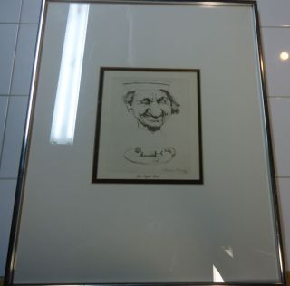 Charles Bragg Etching The Night Nurse Stainless Steel Frame
