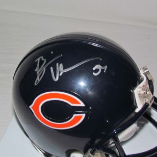Brian Urlacher Chicago Bears Autographed Mini Helmet With URLACHER 