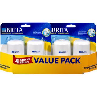 Brita 4 Tap Faucet Water Replacement Filter Filters Britta Carbon 