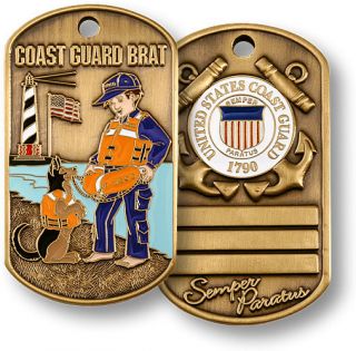 Coast Guard Brat Dog Tag Military Brat Dog Tag New