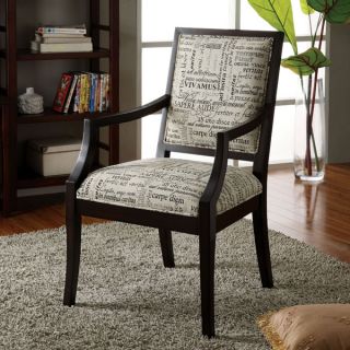 brawley espresso solid wood finish accent chair