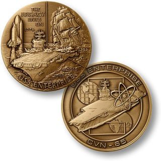 USS Enterprise Nuclear Aircraft Carrier Bronze Medal