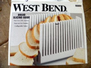 West Bend Bread Slicing Guide Model 6600X Bread Machine Slicer with 