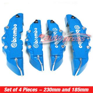 3D Blue Brembo Style Brake Caliper Covers 4 Pieces Front Rear 