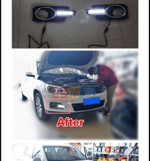   VW Tiguan LED jour fonctionnement brouillard lumière lampe couvrir