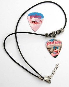 Katy Perry Black Leather Two Sided Guitar Pick Necklace