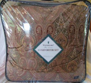 Waterford Brogan Queen Comforter Bedskirt Moss Russet New 1st