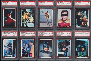1966 Topps Batman Riddler Back Complete PSA Set Batman Robin All PSA 8 