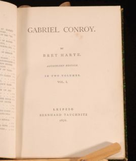 1872 79 5VOL Bret Harte Gabriel Conroy Thankful Blossom