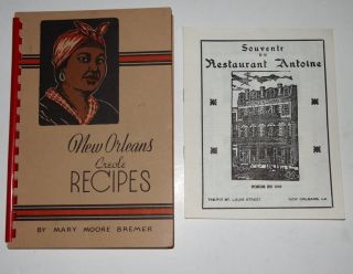  Creole Recipes Cookbook Mary Moore Bremer 1960 Antoine Souvenir