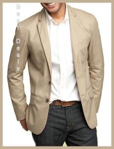 Gap Mens New Classic Khaki Tailor Fitted Blazer Jacket XL NWT Retail $ 