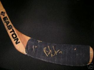 Brendan Morrison Game Used R KIE New Jersey Blade Autograph
