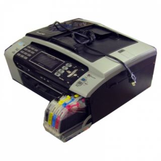 New Brother All in One MFC 295CN Printer Bundle with Long Refillable 