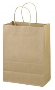 250 Brown Kraft 8x4x10 Paper Shopping Bags w Handles