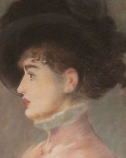 Irma Brunner Pastel Portrait After Edouard Manet