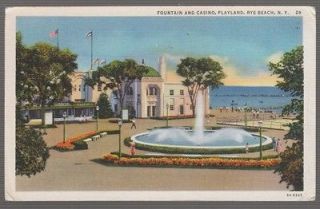 32868] 1934 POSTCARD FOUNTAIN & CASINO, PLAYLAND, RYE BEACH, N. Y.