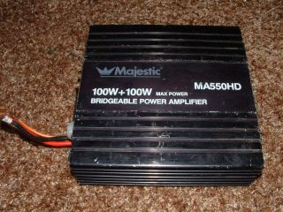 Majestic MA 550HD 100 Watt Bridgeable Car Stereo Power Amplifier