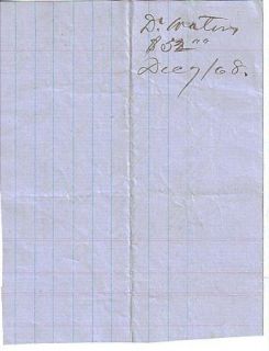 Old West 1868 Fort Bridger Wyoming Saloon Bar Bill for Beer and Cigars 