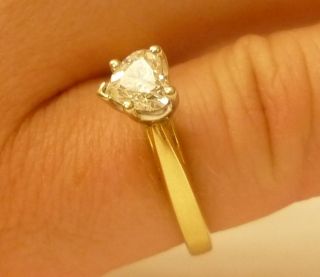 Heart Shape Brill Cut Diamond Engagement Ring, Cathedral setting